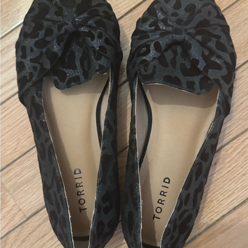 Torrid Black Leopard Flats
